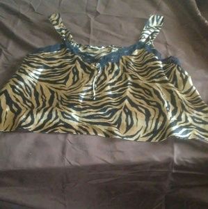 Gold&black womens night top